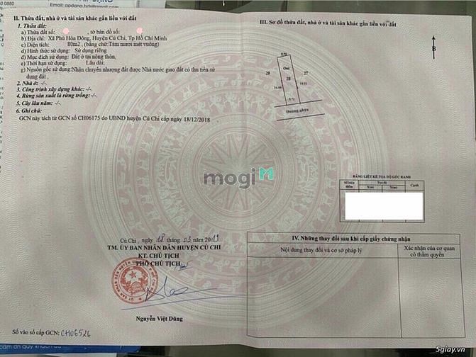 Hình ảnh Đất thổ cư Phú Hòa Đông - Củ Chi giá rẻ