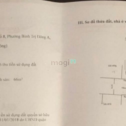Hình ảnh Đất thổ cư H6M  815 Hương lộ 2 (gần BV Bình Tân) 66m2(k lộ giới )