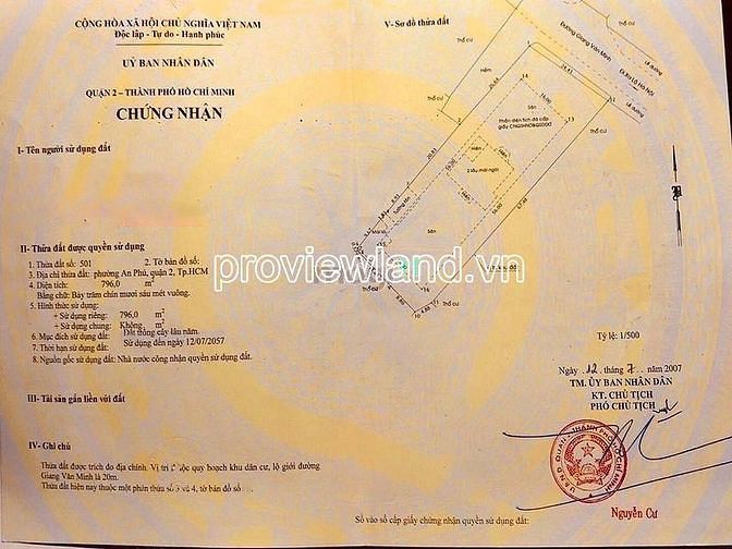 Hình ảnh Bán 2 lô đất Quận 2, MT đường Giang Văn Minh, tổng DT 1693m2 đất