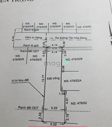 Hình ảnh Đất Tân Hòa Đông 4,15x22m HXH nở hậu 5,22m BTĐ giá 4,75 tỷ tL