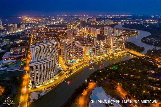 Hình ảnh Bán Penthouse Midtown, Phú Mỹ Hưng, tòa The Peak, Dt 265m2, view sông.