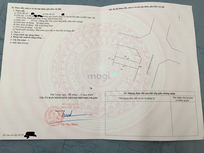 Hình ảnh Chính chủ bán đất Khu đất lành, xã Vĩnh Thái , Nha Trang ,- Giá 2,3 tỷ