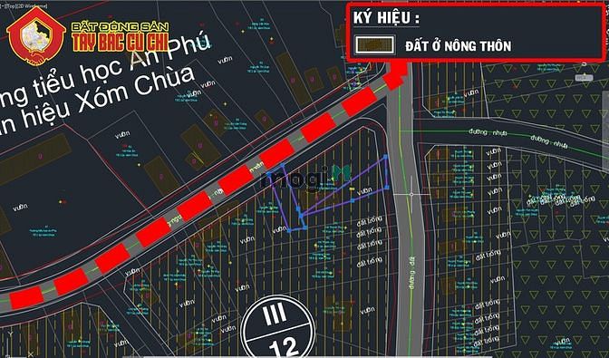 Hình ảnh Bán đất 2 mặt tiền đường Cây Gõ - 453m2 - 13x44 - 72m2 thổ cư - Củ Chi