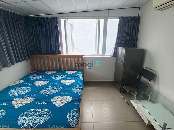 Hình ảnh Studio, đủ nội thất, tầng cao, view kính_sân thượng, bếp riêng_Q4