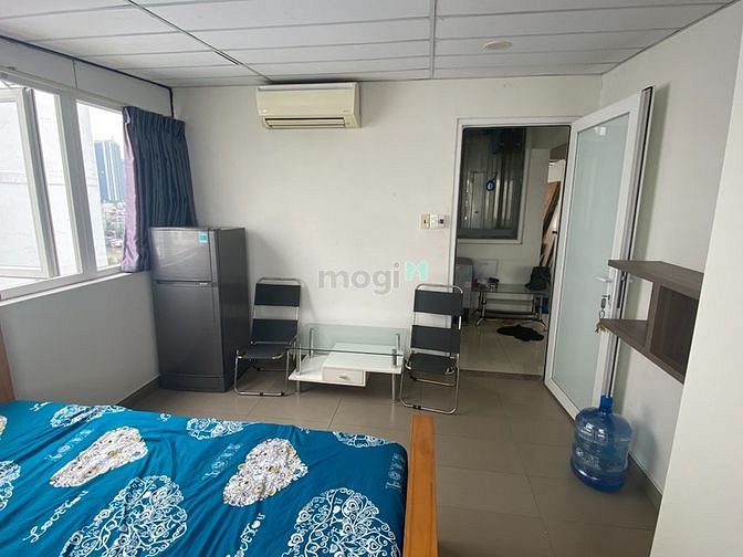 Hình ảnh Studio, đủ nội thất, tầng cao, view kính_sân thượng, bếp riêng_Q4