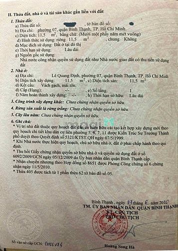 Hình ảnh Bán nhà Lê Quang Định, phường 7, Quận Bình Thạnh