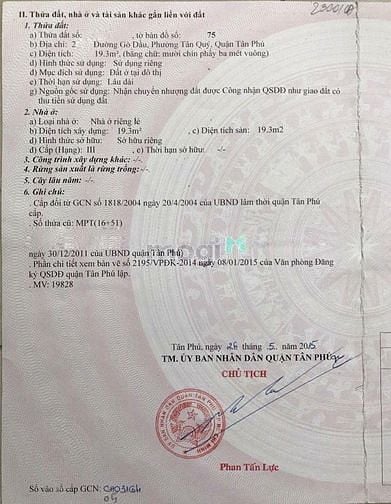 Hình ảnh Gò Dầu P. Tân quý , Q. Tân phú