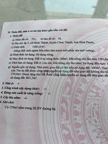 Hình ảnh Bán lô đất Minh Thành, Huyện Chơn Thành, Tỉnh Bình Phước,