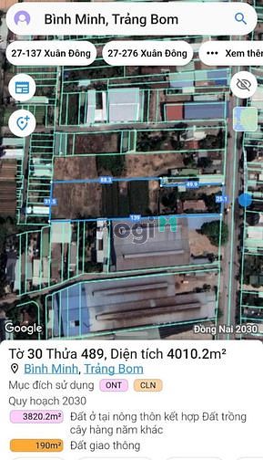 Hình ảnh Bán đất mặt tiền đường đi thác giang điền trạm bom đồng nai