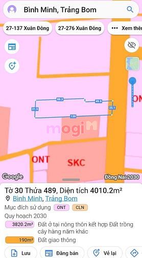 Hình ảnh Bán đất mặt tiền đường đi thác giang điền trạm bom đồng nai