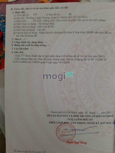 Hình ảnh Bán Lô Đất 83m2 Hẻm 1133 Đường Nguyễn Duy Trinh. P . Long Trường