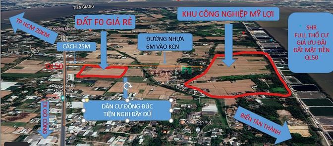 Hình ảnh Đất mặt tiền giá rẻ nhất Gò Công, SHR.