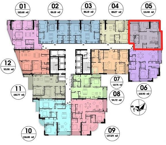 Hình ảnh Bán căn góc 3PN hướng ĐÔNG NAM siêu đep. Giá 9TỶ68, QUÀ TẶNG 200tr