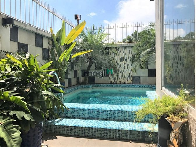Hình ảnh nhà đẹp full nt mát mẻ😍Biệt thự hồ bơi Thạnh Mỹ Lợi chỉ 2200$