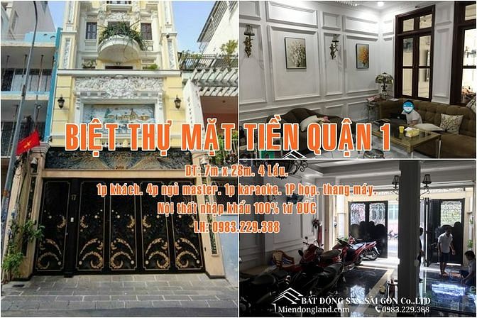 Hình ảnh Biệt thự Mặt tiền Quận 1. Giá 52 Tỷ