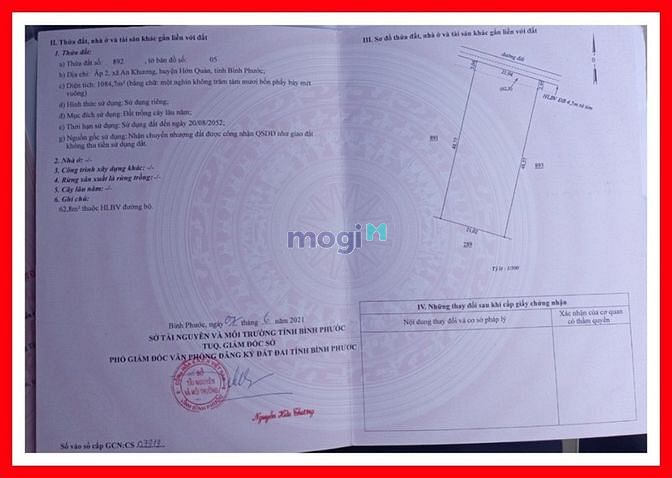 Hình ảnh Bán đất An Khương, Hớn Quản, dt 42x49, giá 1,2tỷ,