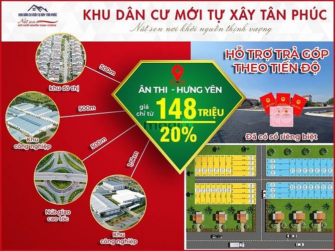 Hình ảnh Bán đất gần thị trấn ân thi sổ đỏ chính chủ .