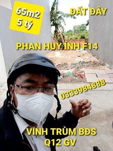 Hình ảnh ối GIỜI ơi - ĐẤT 65M2 HXH có 5tỷ Phan Huy Ích Phường 14 Gò Vấp TPHCM