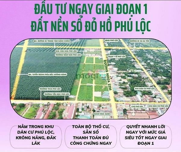Hình ảnh Mở bán đất nền thổ cư 100% ngay TTHC  thị xã Krong Năng Đắk Lắk.