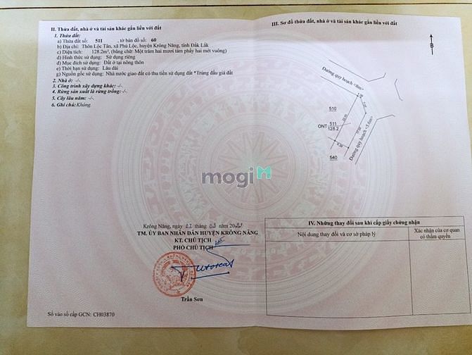 Hình ảnh Mở bán đất nền thổ cư 100% ngay TTHC  thị xã Krong Năng Đắk Lắk.