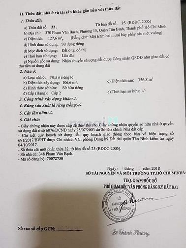 Hình ảnh Bán nhà mặt tiền Phạm Văn Bạch