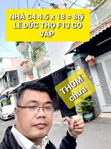 Hình ảnh THƠM cam kết THƠM - Mặt tiền Lê Đức Thọ 96m2 có 8 tỷ Phường 13 Gò Vấp