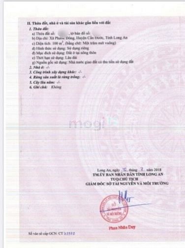 Hình ảnh Bán 3 miếng tổng 340m2 đất thổ cư xây trọ mtQL50 sát UBND xã PhướcĐông