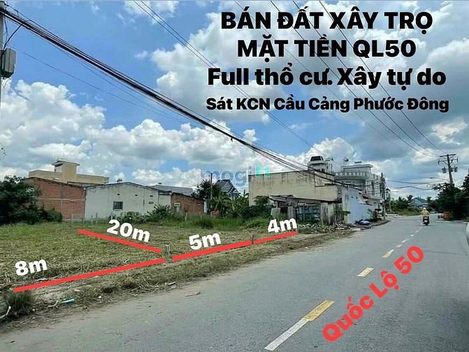 Hình ảnh Bán 3 miếng tổng 340m2 đất thổ cư xây trọ mtQL50 sát UBND xã PhướcĐông