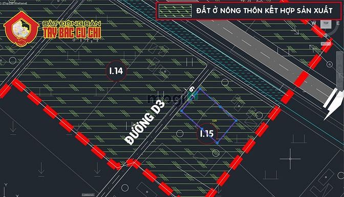 Hình ảnh Đất đường Hà Thị Kiểm - 1117m2 - 26x43 - 300m2 thổ cư - Củ Chi