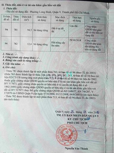 Hình ảnh Đất nền tp Thủ Đức, đất chính chủ đường 6 Long Bình