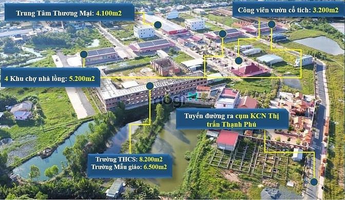 Hình ảnh Đất Mặt Tiền Chợ Huyện Thạnh Phú-Mb6623 phiên bản mới nhất Sinh Lời Ngay