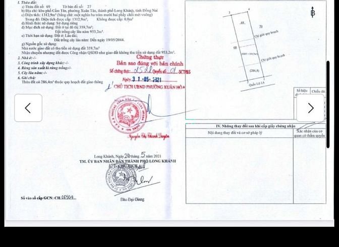 Hình ảnh Bán đất mặt tiền QL1A xã xuân tân long khánh Đồng nai