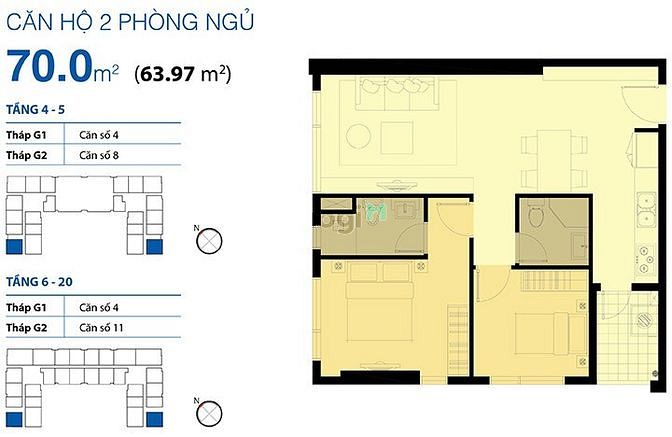 Hình ảnh Căn hộ Galaxy 9, 2pn, 2wc, full nội thất hiện đại - 16tr/tháng