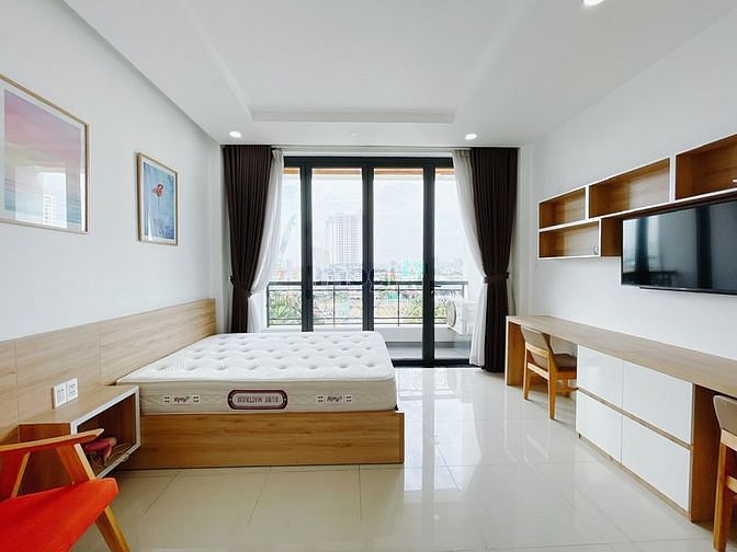 Hình ảnh Căn Hộ Dạng 1PN Ban Công , Full Nội Thất , Quận 4