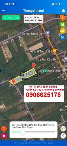 Hình ảnh 🎉🎉 Bán 1,7 hecta đất cao su Hớn Quản giá Rẻ nhất thị trường