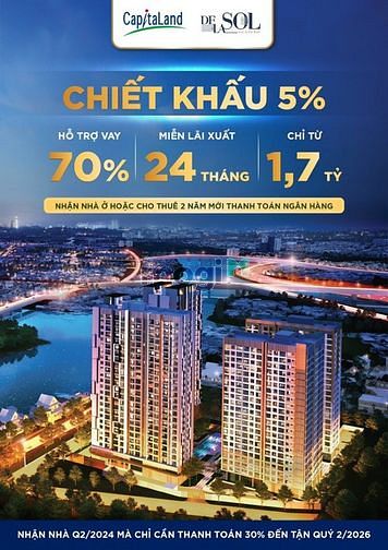 Hình ảnh 💥Hot Chỉ cần vốn 2TỶ sở hữu ngay căn 2PN 75m2 De-La-Sol Quận 4💥