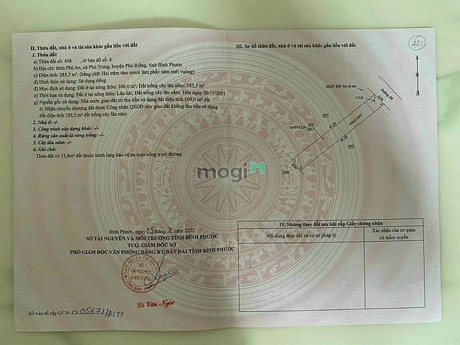 Hình ảnh Cần ra gấp lô đất mt đường nhựa 12m , sổ sẵn , 100m2 thổ cư