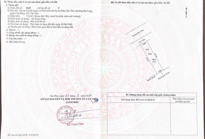 Hình ảnh Nền Thổ Sổ hồng riêng mới cấp 3/2022 gần trung tâm TP Cần THơ