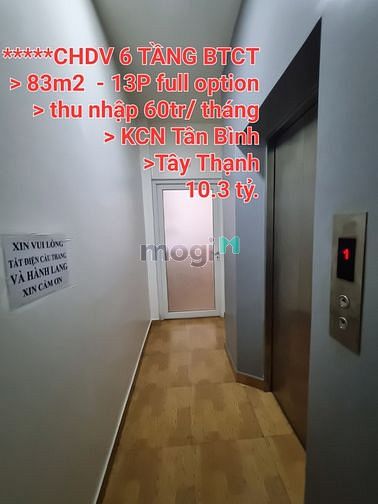 Hình ảnh Chdv 6 tầng btct kcn tân bình 13 phòng thu nhập 60tr dt 83m2