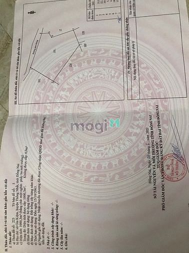 Hình ảnh Bán đất sào xã Gia kiệm thống nhất Đồng Nai