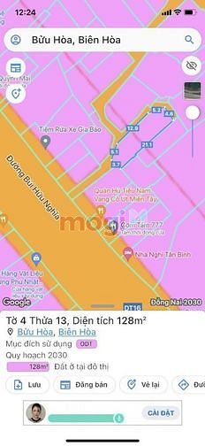 Hình ảnh Duy Nhất 1 Lô đất 2 Mặt Tiền 128m2 Tp Biên Hoà, Giá Chỉ: 2tỷ350 triệu.