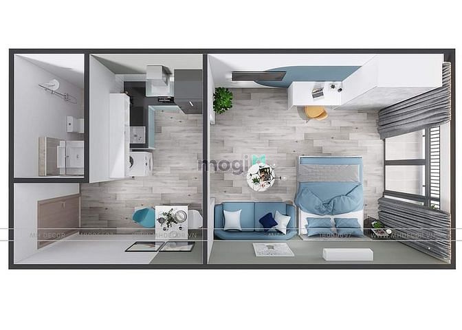 Hình ảnh Mb6623 nạp rút nhanh chóng 1PN full nội thất ban công lớn thang máy, gần CV Lê Thị Riêng.