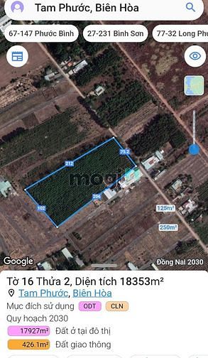 Hình ảnh Bân 1,8 ha đất mặt tiền đường Mai Chí Thọ TP. Biên Hòa tỉnh Đồng Nai