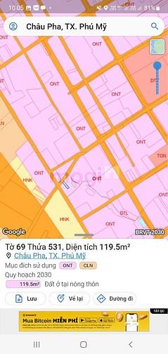 Hình ảnh Chính chủ cần bán mảnh đất cực đẹp - phú mỹ !