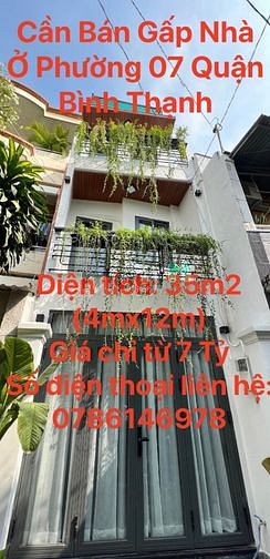Hình ảnh Chủ VỠ NỢ Bán NHANH Nhà ĐẸP 35m2 Tại Bình Thạnh CHỈ 7 TỶ CÓ TL