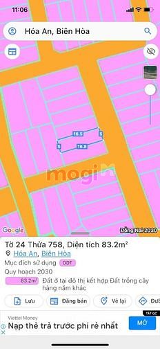Hình ảnh Duy Nhất 1Lô Đất DT Lớn 83m2 Tp Biên Hoà.Chỉ: 2tỷ 300triệu.