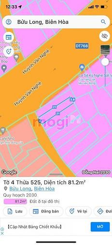 Hình ảnh Bán Gấp Lô Đất 81m2 Tp Biên Hoà .Chỉ : 2tỷ500triệu.