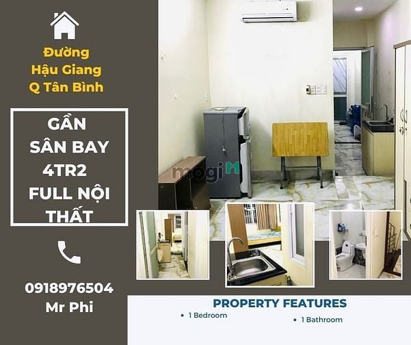 Hình ảnh Cho thuê phòng gần Sân Bay full nội thất giá rẻ