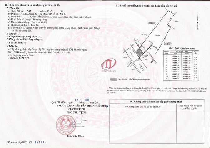 Hình ảnh BDS Hùng Vĩ Land Bán nhanh lô đất mặt tiền đường 3 Linh Xuân - Thủ Đức
