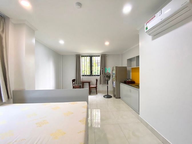 Hình ảnh Sẵn 1p Studio trong khu biệt thự Bình An, Full nội thất, cửa sổ lớn